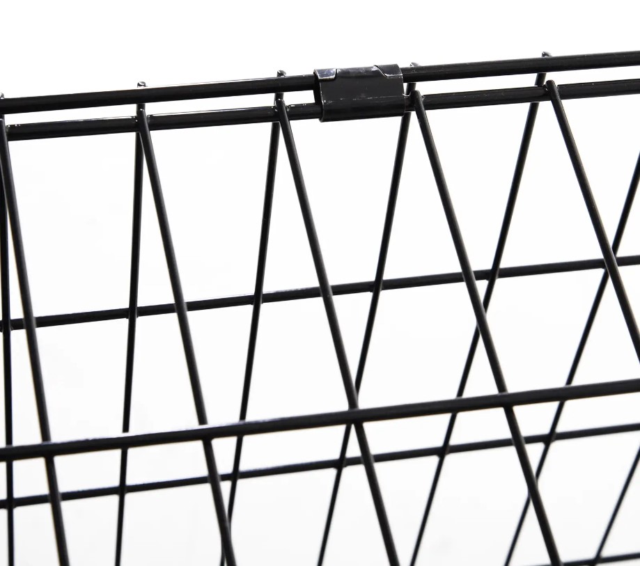 Heavy Duty Collapsible Dog Crate 93x58x65cm Folding Metal Pet Travel Cage Carrier - Image 3