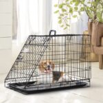 Metal Dog Crate Folding Cage 93x58x65cm – Heavy Duty Travel Kennel with Removable Tray, Portable Design
