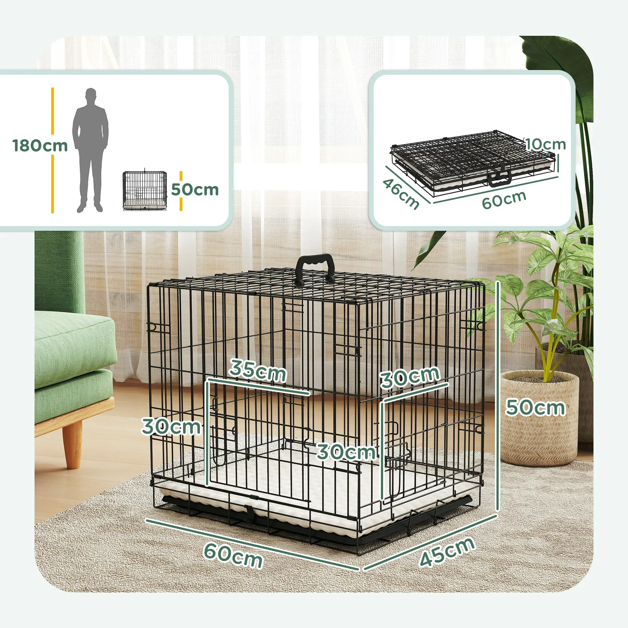Foldable Dog Crate for Small Dogs - Image 4